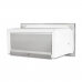 Caixa De Correio carta F Inox polido brilhante espelhado c tarja preta 17 cm profundidade