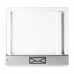 Caixa De Correio Grade Vertical branco Fosco Tarja Inox Top moderna