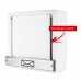 Caixa De Correio Grade Vertical branco Fosco Tarja Inox Top moderna