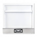 Caixa De Correio Grade horizontal branco Fosco Tarja Inox moderna