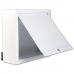 Caixa De Correio Grade horizontal branco Fosco Tarja Inox moderna