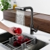  torneira de cozinha gourmet cascata preto onix