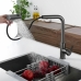  torneira de cozinha gourmet cascata preto onix