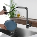  torneira de cozinha gourmet cascata preto onix